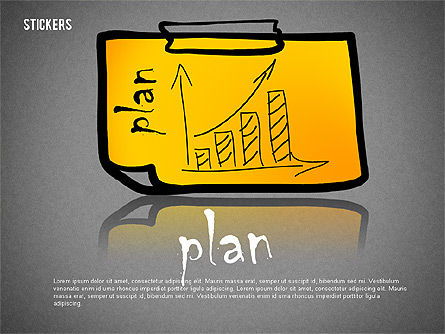Autocollants avec diagrammes dessinés à la main, Diapositive 11, 02289, Formes — PoweredTemplate.com