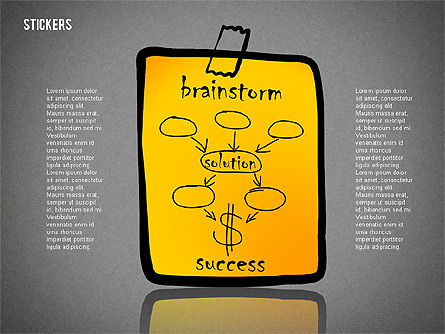 Pegatinas con diagramas dibujados a mano, Diapositiva 14, 02289, Formas — PoweredTemplate.com
