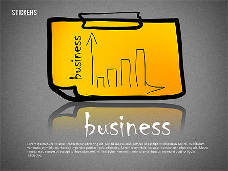 Stiker Dengan Diagram Digambar Tangan, Slide 9, 02289, Bentuk — PoweredTemplate.com