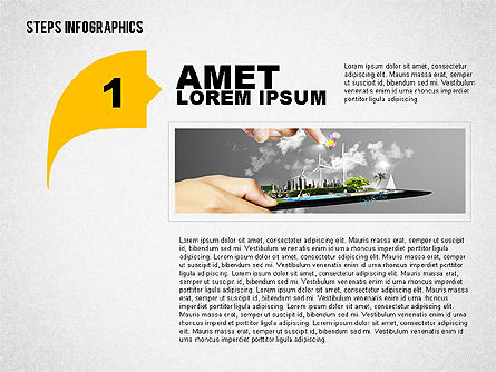Passi modello infografica, Slide 2, 02293, Infografiche — PoweredTemplate.com