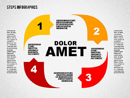 단계 infographics 템플릿, 슬라이드 4, 02293, 인포메이션 그래픽 — PoweredTemplate.com