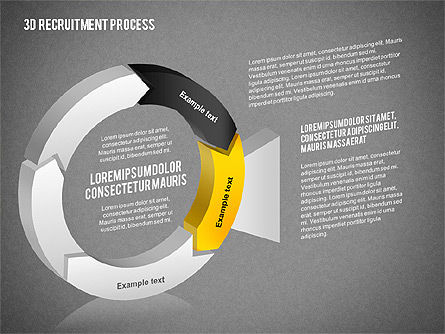3d diagrama de processo de recrutamento, Deslizar 10, 02294, Diagramas de Processo — PoweredTemplate.com