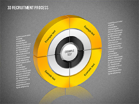 Schéma de processus de recrutement 3D, Diapositive 13, 02294, Schémas de procédés — PoweredTemplate.com