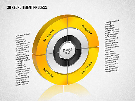3D Recruitment Process Diagram, Slide 5, 02294, Process Diagrams — PoweredTemplate.com