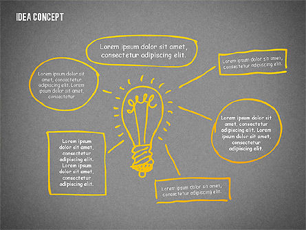Diagramas de Doodle de la Idea, Diapositiva 13, 02296, Plantillas de presentación — PoweredTemplate.com