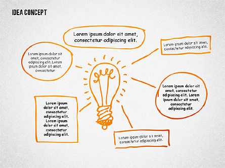 Diagramas de Doodle de la Idea, Diapositiva 5, 02296, Plantillas de presentación — PoweredTemplate.com