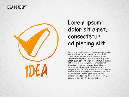Diagram Doodle Ide, Slide 8, 02296, Templat Presentasi — PoweredTemplate.com