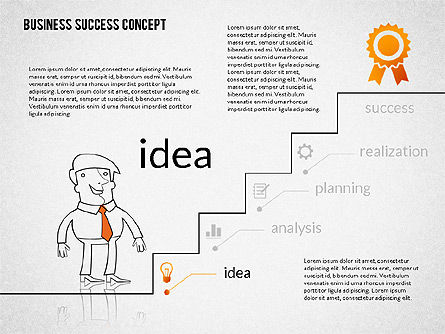 Diagram Konsep Kesuksesan Bisnis, Slide 3, 02299, Templat Presentasi — PoweredTemplate.com