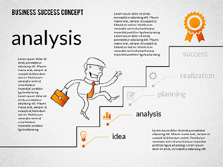 Diagram Konsep Kesuksesan Bisnis, Slide 4, 02299, Templat Presentasi — PoweredTemplate.com