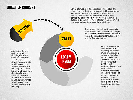 Question concept diagram, Modele PowerPoint, 02301, Schémas de procédés — PoweredTemplate.com