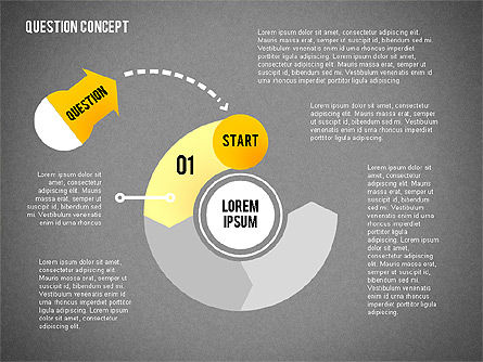 質問概念図, スライド 10, 02301, プロセス図 — PoweredTemplate.com