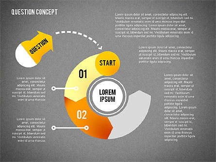 Question concept diagram, Diapositive 11, 02301, Schémas de procédés — PoweredTemplate.com
