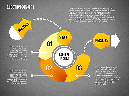 Frage-Konzept-Diagramm, Folie 12, 02301, Prozessdiagramme — PoweredTemplate.com
