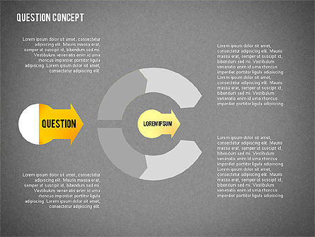 質問概念図, スライド 13, 02301, プロセス図 — PoweredTemplate.com
