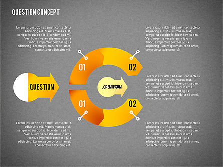 Diagrama de conceptos de preguntas, Diapositiva 15, 02301, Diagramas de proceso — PoweredTemplate.com
