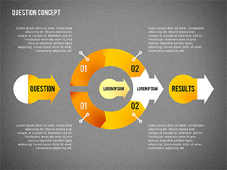 Question Concept Diagram, Slide 16, 02301, Process Diagrams — PoweredTemplate.com