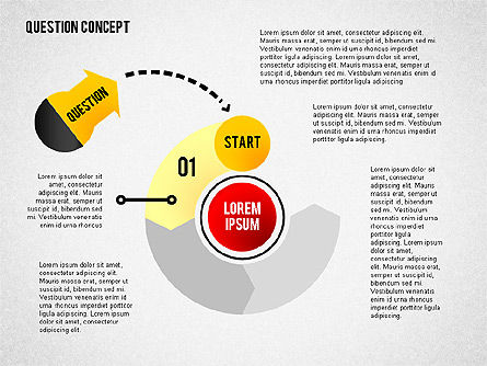 Question concept diagram, Diapositive 2, 02301, Schémas de procédés — PoweredTemplate.com