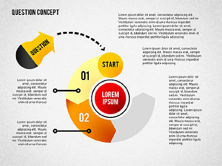 Frage-Konzept-Diagramm, Folie 3, 02301, Prozessdiagramme — PoweredTemplate.com
