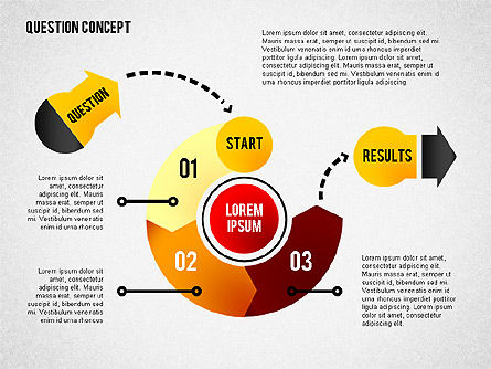Frage-Konzept-Diagramm, Folie 4, 02301, Prozessdiagramme — PoweredTemplate.com