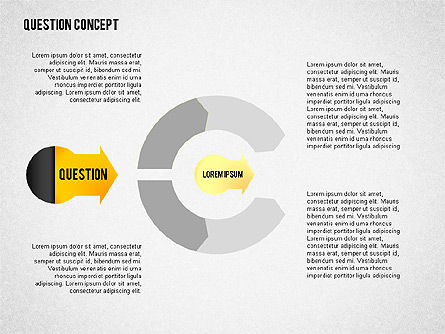 Question concept diagram, Diapositive 5, 02301, Schémas de procédés — PoweredTemplate.com
