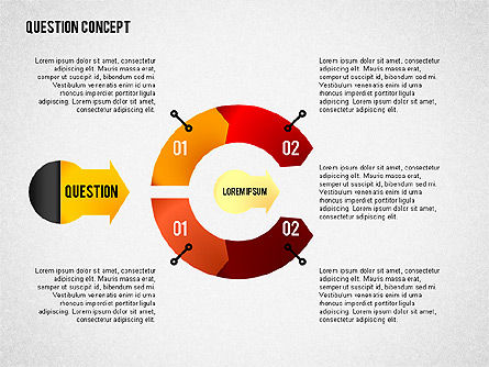 Question Concept Diagram, Slide 7, 02301, Process Diagrams — PoweredTemplate.com
