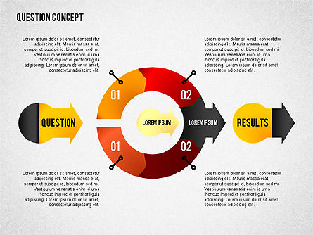 Frage-Konzept-Diagramm, Folie 8, 02301, Prozessdiagramme — PoweredTemplate.com