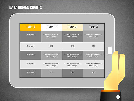 Dati diagramma touchpad guidato, Slide 11, 02304, Diagrammi e Grafici con Dati — PoweredTemplate.com