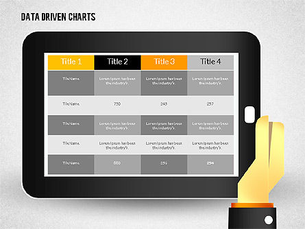 Touchpad data driven diagram, Dia 3, 02304, Datagestuurde Diagrammen — PoweredTemplate.com
