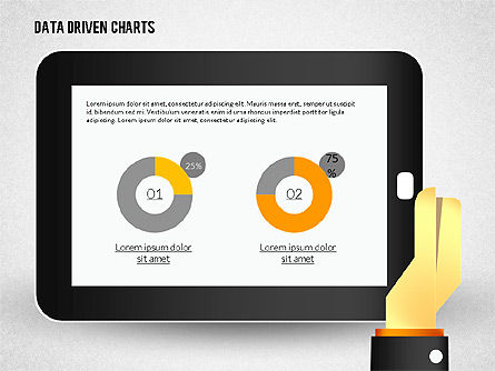 Touchpad data driven diagram, Dia 4, 02304, Datagestuurde Diagrammen — PoweredTemplate.com