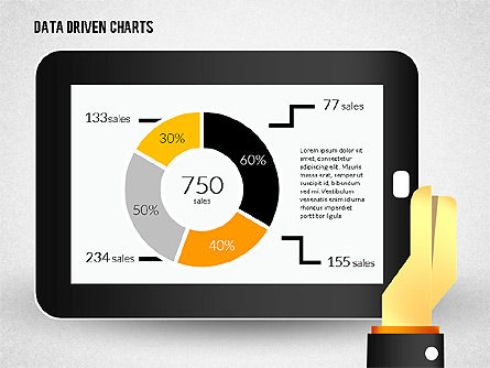 Touchpad data driven diagram, Dia 7, 02304, Datagestuurde Diagrammen — PoweredTemplate.com