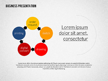 Présentation de l'entreprise moderne en conception plate, Diapositive 6, 02308, Modèles de présentations — PoweredTemplate.com