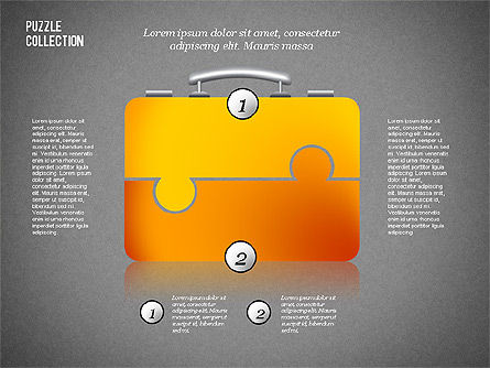 Colección de formas de rompecabezas, Diapositiva 13, 02309, Diagramas de puzzle — PoweredTemplate.com