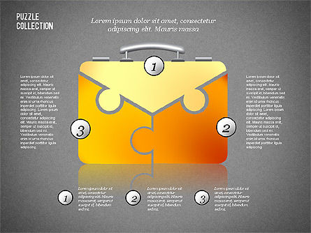 Colección de formas de rompecabezas, Diapositiva 15, 02309, Diagramas de puzzle — PoweredTemplate.com