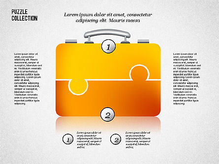 Colección de formas de rompecabezas, Diapositiva 5, 02309, Diagramas de puzzle — PoweredTemplate.com
