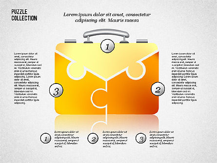 Collection de formes de puzzle, Diapositive 7, 02309, Schémas puzzle — PoweredTemplate.com