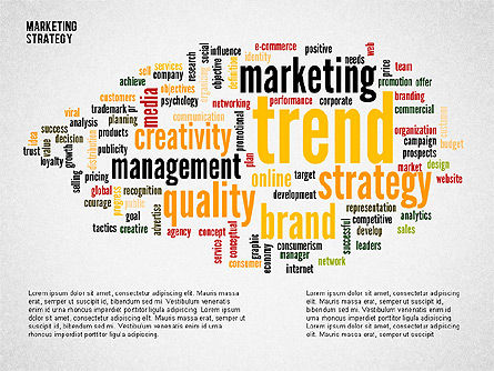 Plantilla de presentación de la estrategia de marketing, Plantilla de PowerPoint, 02310, Plantillas de presentación — PoweredTemplate.com
