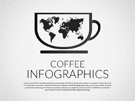 Coffee infographics, PowerPoint-sjabloon, 02311, Infographics — PoweredTemplate.com