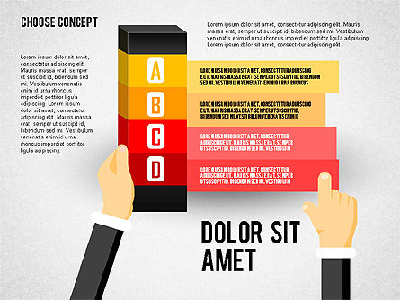 Concepto de elección, Diapositiva 4, 02315, Diagramas de la etapa — PoweredTemplate.com