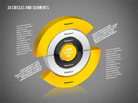 3d cerchi e segmenti strumenti, Slide 16, 02316, Modelli di lavoro — PoweredTemplate.com