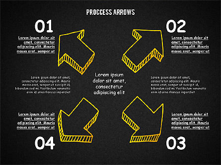 Caja de herramientas de flechas de proceso, Diapositiva 16, 02318, Diagramas de proceso — PoweredTemplate.com