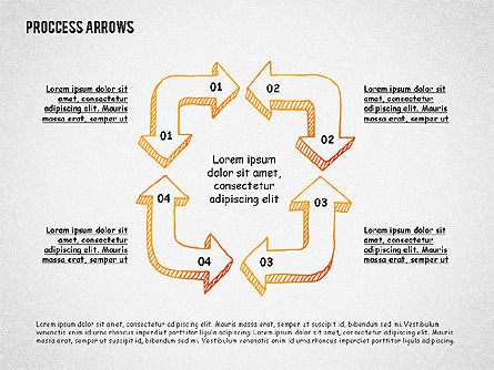 Caja de herramientas de flechas de proceso, Diapositiva 7, 02318, Diagramas de proceso — PoweredTemplate.com