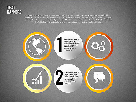Round Text Banners, Slide 15, 02321, Text Boxes — PoweredTemplate.com