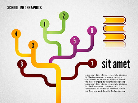 Moderne school infographics, Dia 4, 02327, Infographics — PoweredTemplate.com