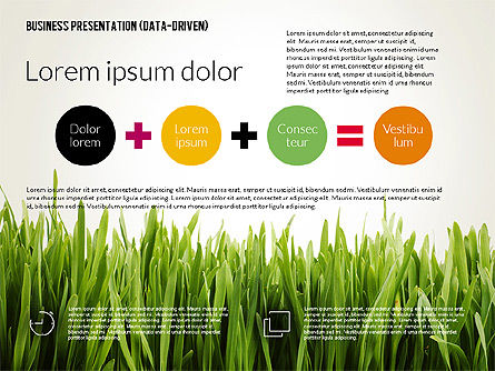 Data-driven zakelijke presentatie sjabloon, PowerPoint-sjabloon, 02328, Presentatie Templates — PoweredTemplate.com