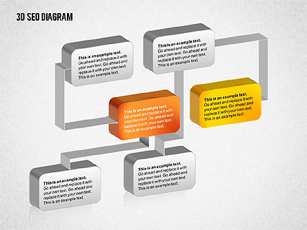 Diagramme de processus 3d seo, Diapositive 5, 02329, Schémas de procédés — PoweredTemplate.com