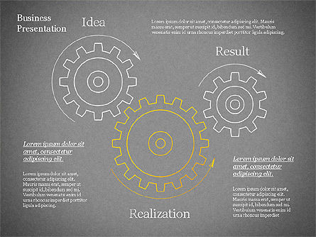 Modèle de présentation de style croquis, Diapositive 9, 02334, Modèles de présentations — PoweredTemplate.com