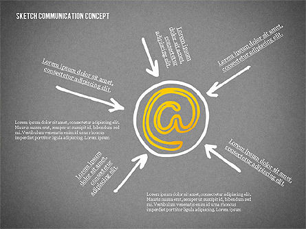 Communicatie concept schets, Dia 10, 02335, Presentatie Templates — PoweredTemplate.com