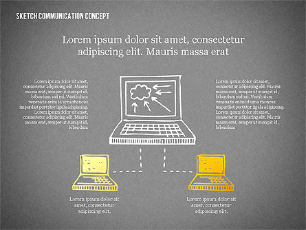 Communication Concept Sketch, Slide 11, 02335, Presentation Templates — PoweredTemplate.com