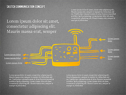 Communication Concept Sketch, Slide 16, 02335, Presentation Templates — PoweredTemplate.com