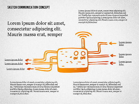 Communication Concept Sketch, Slide 8, 02335, Presentation Templates — PoweredTemplate.com